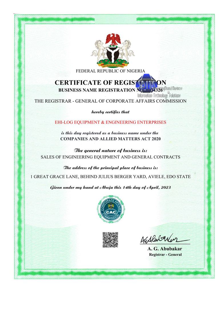 CAC registration work - EHI LOG EQUIPMENT & ENGINEERING ENTERPRISES